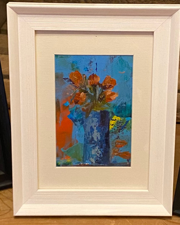 Original Still Life Blue and Orange